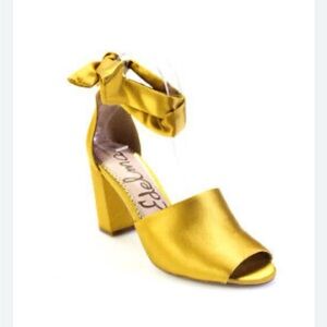 Sam Edelman Women's Odele Heeled
Sandal Yellow Ankle Strap Heels 9